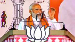 Prime Minister Narendra Modi addresses a public meeting ahead of Assembly polls, in Durg, Chhattisgarh.