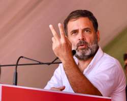 Congress leader Rahul Gandhi during a public meeting ahead of Rajasthan Assembly elections.