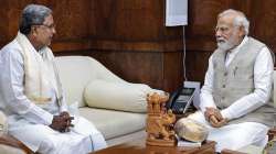 Karnataka Chief Minister Siddaramaiah with PM Modi