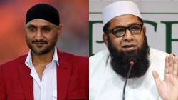 Harbhajan Singh (left) and Inzamam-ul-Haq (right).