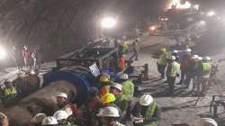 Rescue and relief operations underway after a portion of a tunnel under construction between Silkyara and Dandalgaon on the Brahmakhal-Yamunotri national highway collapsed in Uttarkashi district