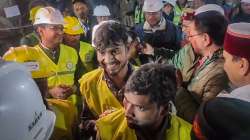 Workers expressed their happiness after being rescued