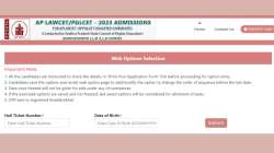 AP LAWCET/PGLCET Counselling 2023 Phase 2 web options entry begins