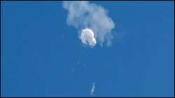 The Chinese spy balloon shot down in the US in February.