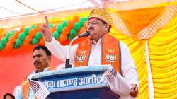 BJP National JP Nadda addresses a public meeting.