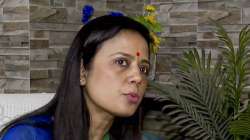 TMC leader Mahua Moitra during an interview. 