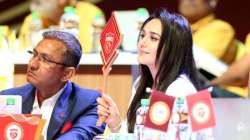 Sanjay Bangar and Preity Zinta at IPL 2024 auction