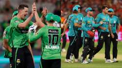 Melbourne Stars (left) and Brisbane Heat (right).