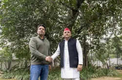 Jayant Chaudhary with Akhilesh Yadav