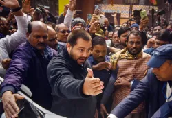 Rashtriya Janata Dal leader and former Deputy Chief Minister of Bihar Tejashwi Yadav 