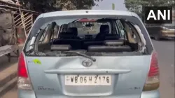 The vehicle in which the ED officials were travelling was attacked by the mob in West Bengal. 