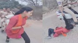 The video of a girl being dragged by police personnel goes viral