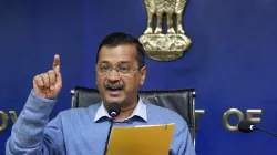 Delhi Chief Minister Arvind Kejriwal addresses a press conference in New Delhi.