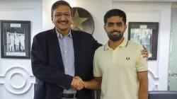 Zaka Ashraf with star cricketer Babar Azam