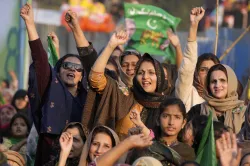 Pakistan elections 2024: Women supporters cheering up for their leader 