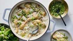 One-pot ginger scallion chicken and rice recipe