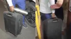 Luggage being carried to Tejashwi Yadav's residence