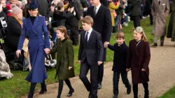 Catherine, Princess of Wales, attending service at St. Mary Magdalene Church, with her husband, Prin