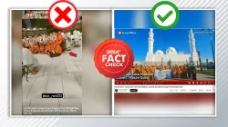 Screenshot of claims connecting Indonesian pilgrims at Mecca to the Ram Temple inauguration.