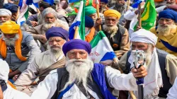 Farmers at the Punjab-Haryana Shambhu border