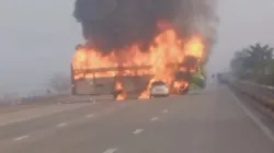 Uttar Pradesh: 5 people burnt alive after car rams into bus on Yamuna Expressway 