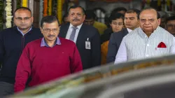 Delhi Lt Governor VK Saxena and Chief Minister Arvind Kejriwal (Right)