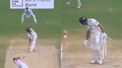 James Anderson removes Rohit Sharma.