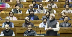 Prime Minister Narendra Modi replies to the Motion of Thanks on the Presidents address in Lok Sabha during the Budget session of Parliament, in New Delhi. (Representational image)