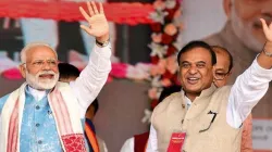 Prime Minister Narendra Modi with Assam Chief Minister Himanta Biswa Sarma 