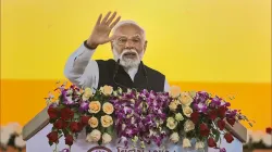 Prime Minister Narendra Modi addresses during the inauguration and launch of various projects, in Navsari, Gujarat.