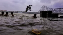 Hooghly River near the Howrah Bridge in West Bengal