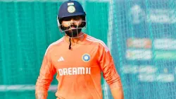 Ravindra Jadeja walks away from a net session.