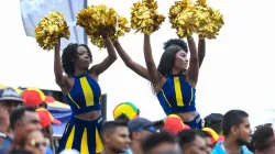 Cheerleaders during a CPL game.