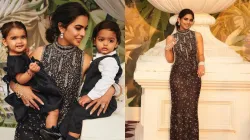 Isha Ambani with her twins Aadiya and Krishna