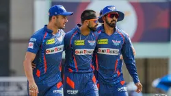 LSG players Marcus Stoinis, Krunal Pandya, KL Rahul