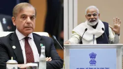 PM Modi (R) with Shehbaz Sharif (L)