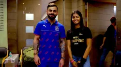 Shreyanka Patil with Virat Kohli.