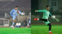 The Indian football team during a practice session ahead of the clash against Afghanistan.