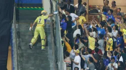 MS Dhoni gifts match ball to young fan at Wankhede.