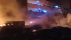 Massive fire engulfs a warehouse in Ghaziabad