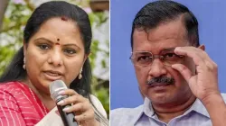 K Kavitha and Arvind Kejriwal