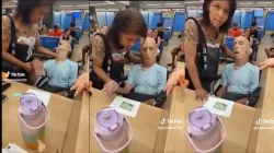 Brazil woman took uncle to Bank on wheelchair 