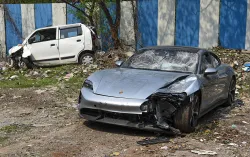 The Porsche car allegedly involved in the accident