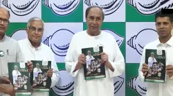 Odisha Chief Minister Naveen Patnaik with BJD manifesto 