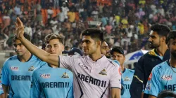 Shubman Gill with his team thanking GT fans.