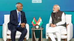 Maldives President Mohamed Muizzu with PM Modi 