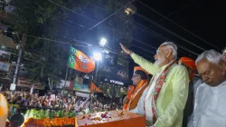 PM Modi and Bihar CM Nitish Kumar at roadshow in Patna