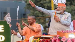 UP CM Yogi and PM Modi during a roadshow