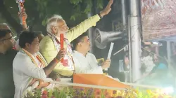 PM Modi roadshow in Kolkata