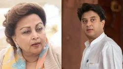 Rajmata Madhavi Raje Scindia and Union Minister Jyotiraditya Scindia